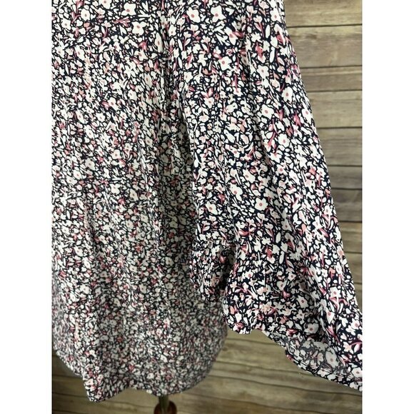 Rachel Roy Small Floral Blouse V Neck Ruffled Slv - Picture 4 of 10